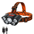 Lanterna de cabeça com 5 LEDs